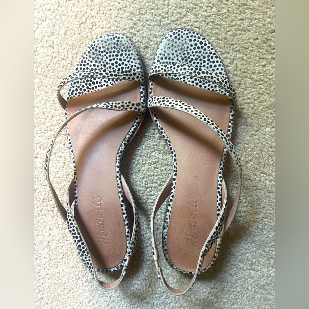 Madewell Black and White Strappy Sandals